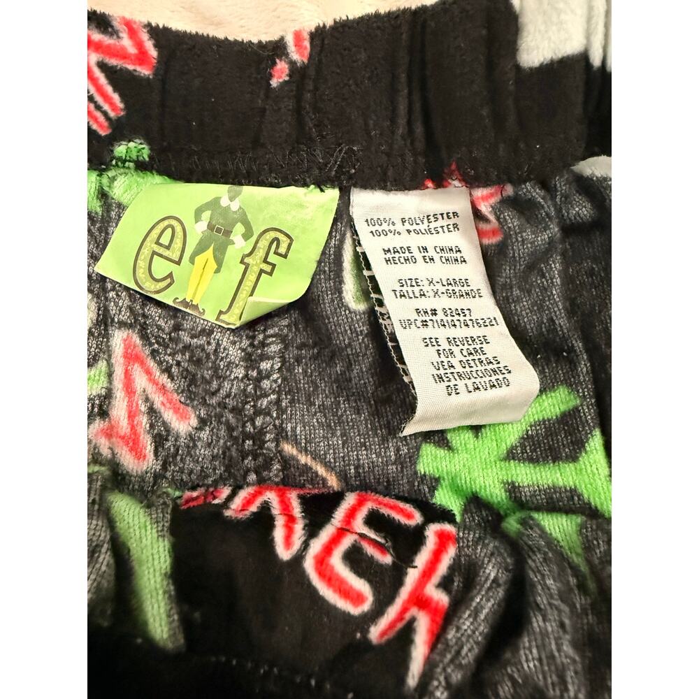 Elf Christmas Movie Super Soft Fleece Pajama Pants Size X Large - Picture 5 of 5